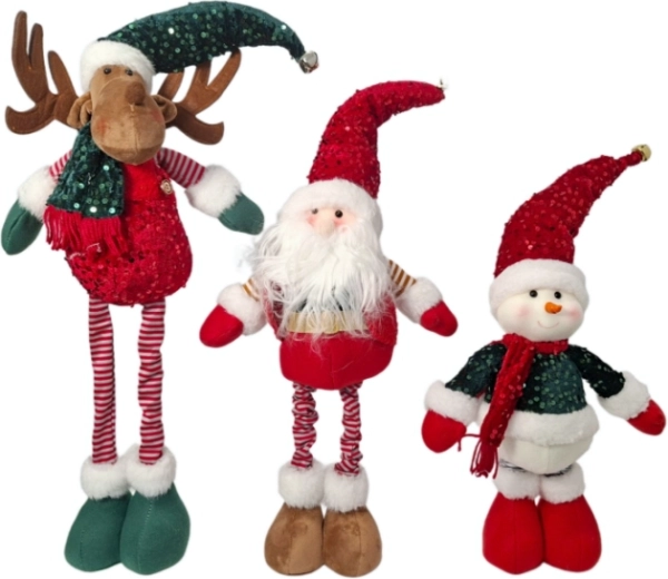 Christmas mascot with telescopic legs – Santa, reindeer or snowman