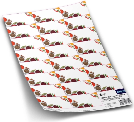 Autocollants pour pots à épices rectangulaires vierges – 23 pcs