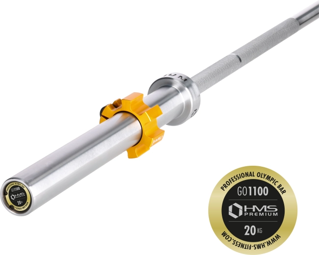 Bilanciere olimpico HMS Premium 220 cm con chiusure rapide