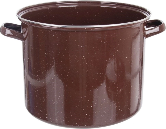 Hnědý smaltovaný hrnec 32 cm, 20 l