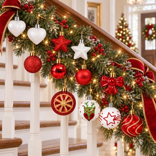 Rood-witte kerststijl