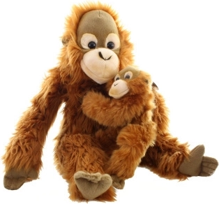 Plys orangutang med unge