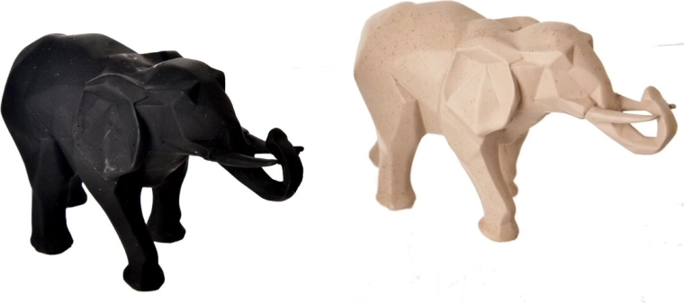 Dekorativna figurica slona GEO iz poliresina, mat, 25 cm (2 različici)