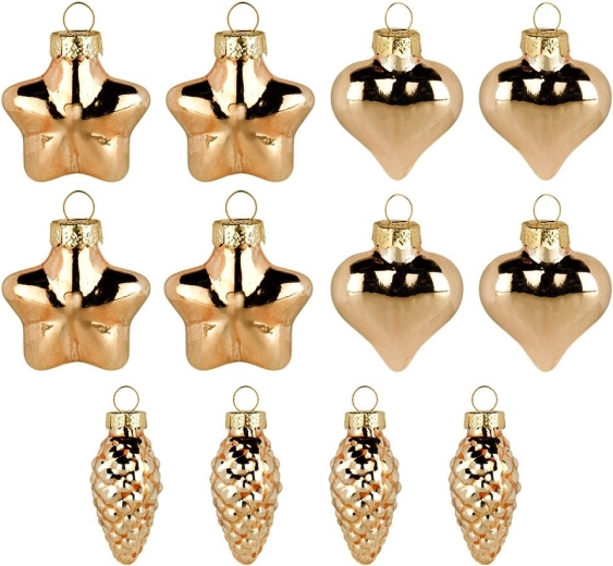 Komplet sæt med 12 stk. for nem koordinering af dekorationer