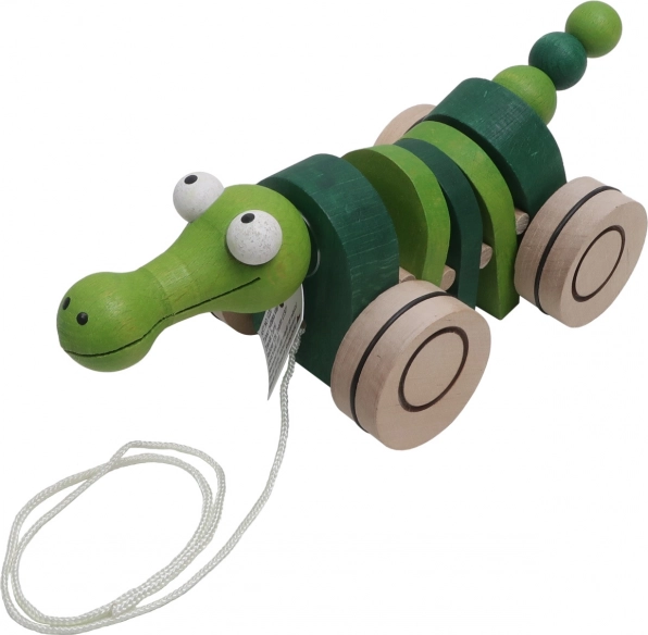 Wooden Pull-Along Toy Crocodile