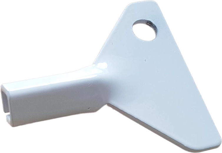Zapasowy klucz do podwójnych drzwiczek kominowych 160 × 320 mm, biały
