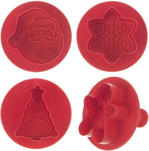 Emporte-pièces de Noël pour biscuits avec tampon Orion, 4 pièces