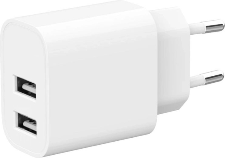 Duálna USB nabíjačka 2.4 A biela