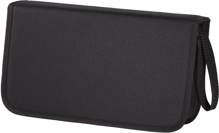 Custodia per CD in nylon, 104 dischi, nera