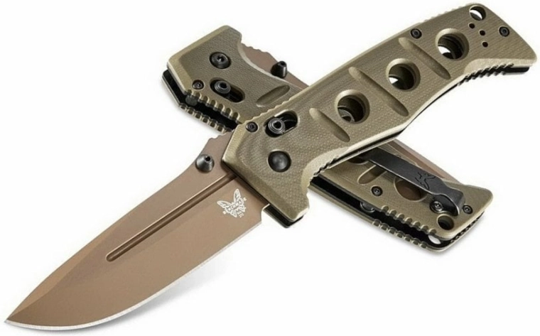 Benchmade Sibert Adams Dark Earth coltello tattico pieghevole 9,6 cm G10