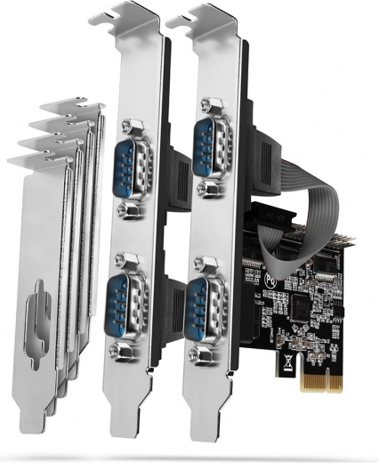 AXAGON controller PCIe con 4× porte seriali RS-232