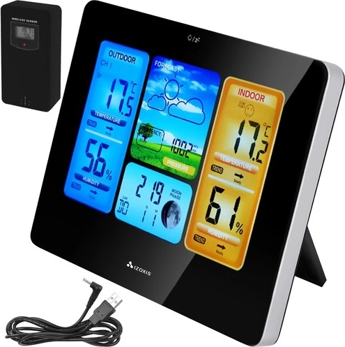 IZOXIS Wireless Weather Station with Color LCD Display