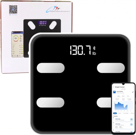 Bilancia personale intelligente con Bluetooth, misurazione BMI/BMR e app