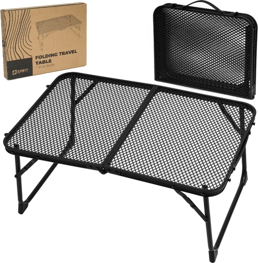 Tavolino turistico pieghevole Flip basso 60 nero