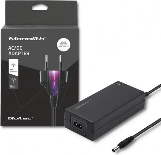 Namizni napajalni adapter 60 W 12 V 5 A s konektorjem 5,5 × 2,1 mm + napajalni kabel