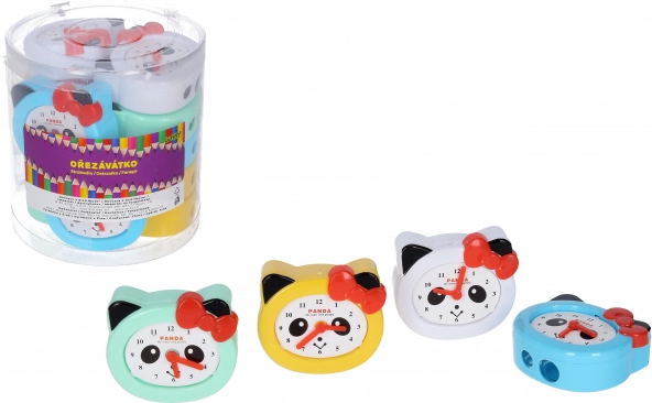 Double-hole Pencil Sharpener with Shavings Reservoir – Panda Clock