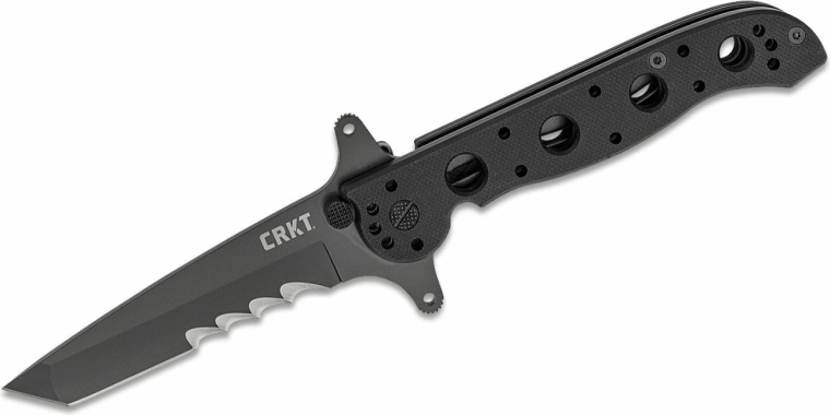 Couteau tactique pliant CRKT M16 Special Forces tanto 8,9 cm, noir, G10, avec garde