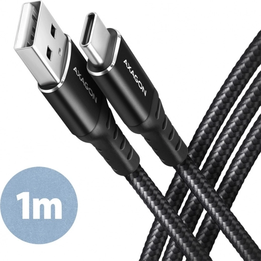 USB cable Axagon USB-C to USB-A, 1m, black