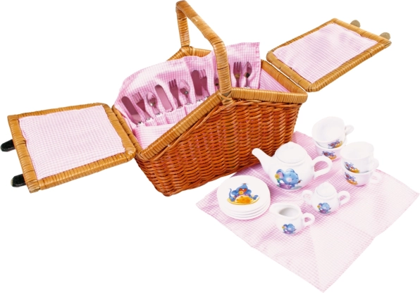 Romantic Picnic Basket – small foot children's tea set (30 pieces)