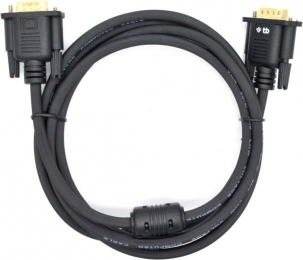 Kabel VGA 1.8 m czarny pozłacany