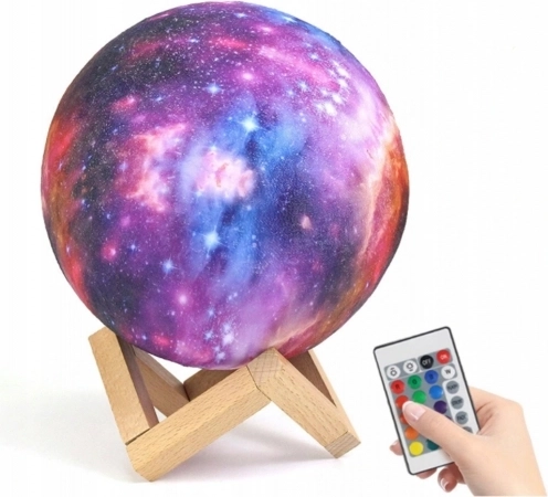 Moon night lamp 15 cm, 16 colors with remote control