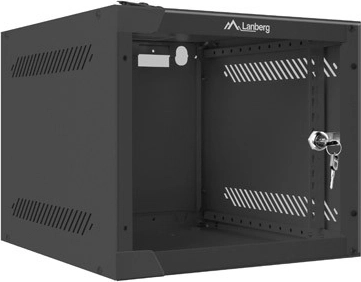 Lanberg 10-palcová nástenná skrinka 4U 280x310mm čierna