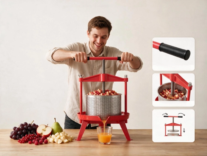 Continuously adjustable screw pressing mechanism