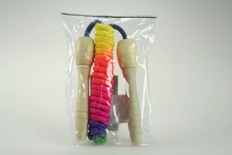 Jump Rope 2 m wooden striped