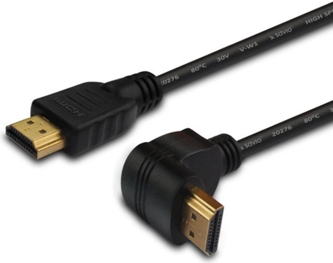 Cavo HDMI angolato Savio v1.4 3D 4K 1,5 m dorato