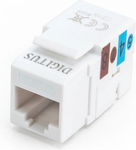 Keystone moduł RJ45 CAT6 UTP z zaciskiem LSA, biały