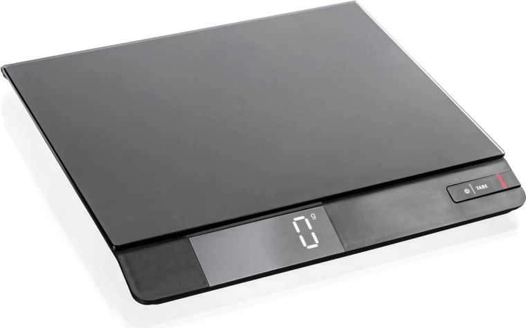 Digital Kitchen Scale 15 kg CULINARIA Black – slim glass scale with LED display