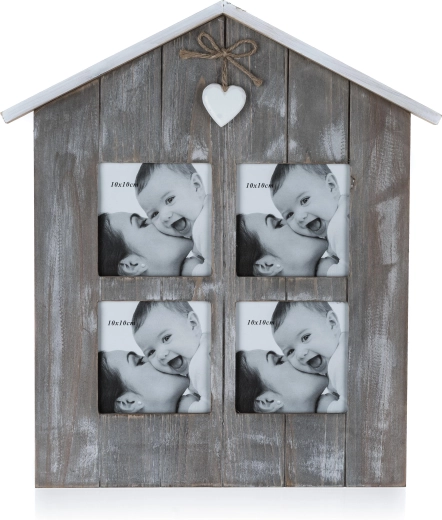 Solid Heart Wall Photo Frame for 4 Photos