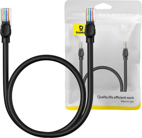 Cavo di rete BASEUS Ethernet CAT5 0,5 m nero