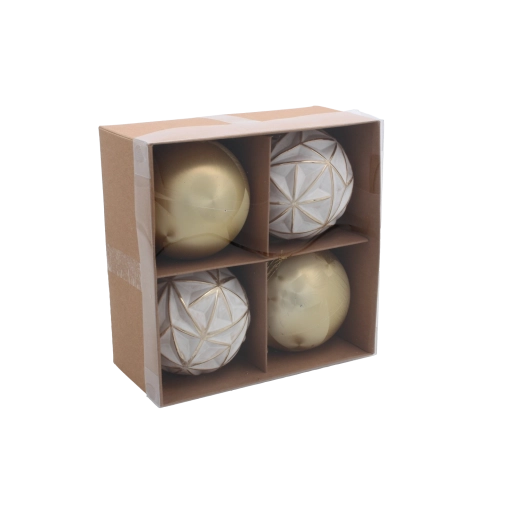 Luxurious white–gold finish