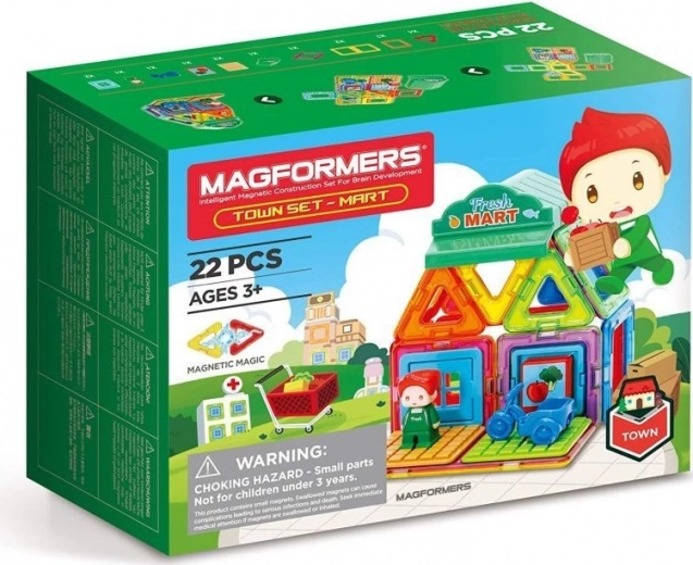 Magnetic Construction Set Magformers Town Market 22 Pieces