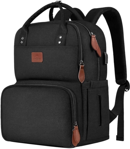 Zaino per laptop Matein con porta USB 15,6'' nero