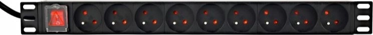 Presa PDU rack 9x FR 1U 16A con cavo da 2 m