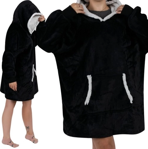 XXL Blanket Hoodie with Hood – Black