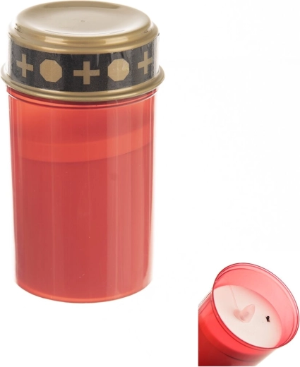 LED grave candle, plastic, 12 cm