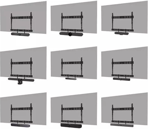 Fleksibel montering over og under skærmen