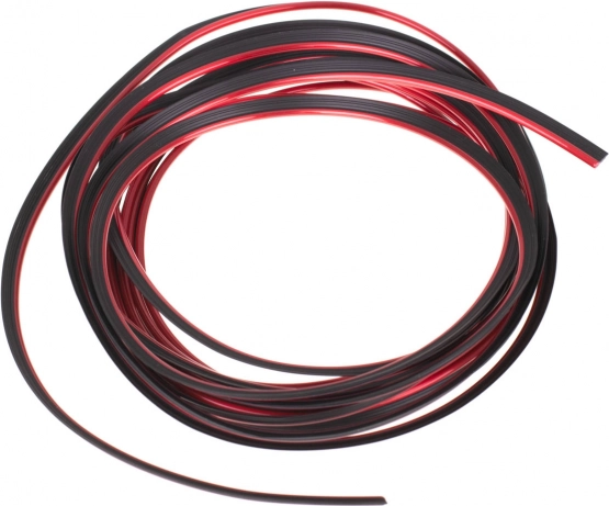 Car interior trim strip, press-in, 5 m, red