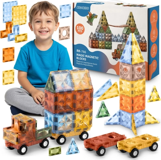 Costruzioni magnetiche Ricokids XXL 100 pezzi