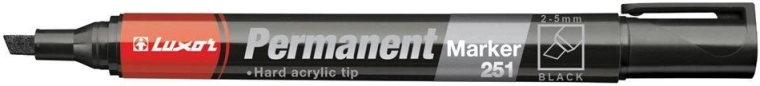 Marqueur permanent LUXOR 251 à pointe biseautée 2–5 mm, noir
