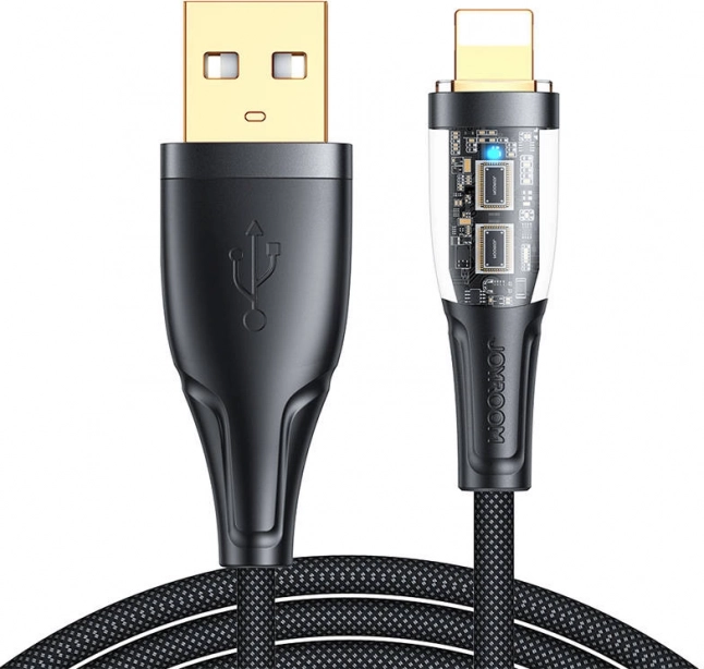 USB‑A to Lightning Cable 1.2 m JOYROOM, 2.4 A, Black