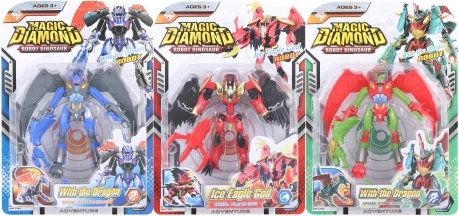 Robot dinosauro trasformabile – giocattolo in plastica per bambini 3+