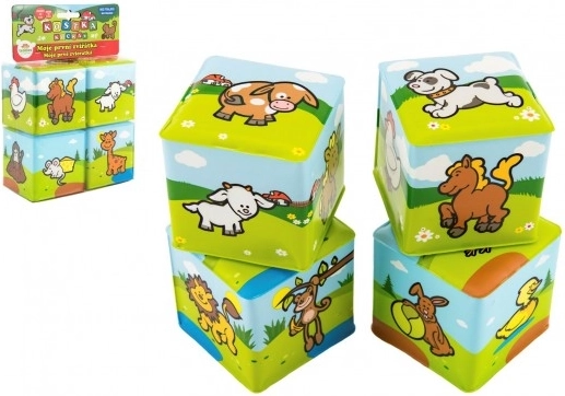 Foam blocks My First Animals 7 × 7 cm, 4 pcs