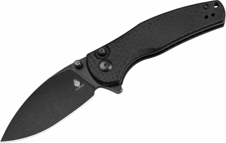 Kizer Mini Grouper pocket knife 8 cm, Black Stonewash, black G10