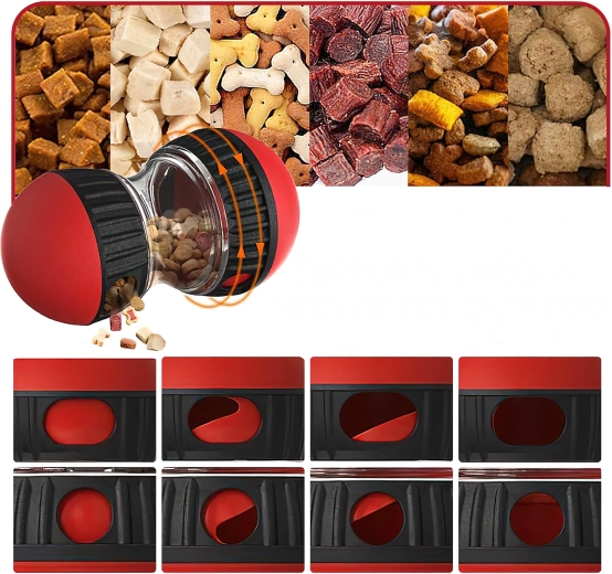 Adjustable openings for different treats