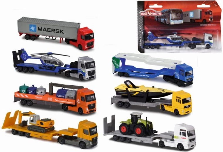 Metalen vrachtwagen met oplegger 20 cm mix - 1 stuks