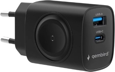 Gembird Caricatore USB 20 W con USB‑C PD e USB‑A QC 3.0 – nero